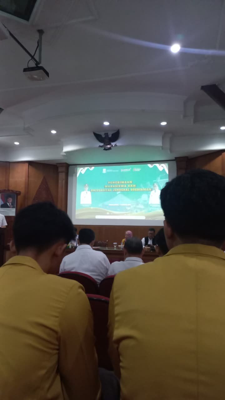 Penerimaan Mahasiswa KKN Universitas Jenderal Soedirman Kabupaten Purbalingga