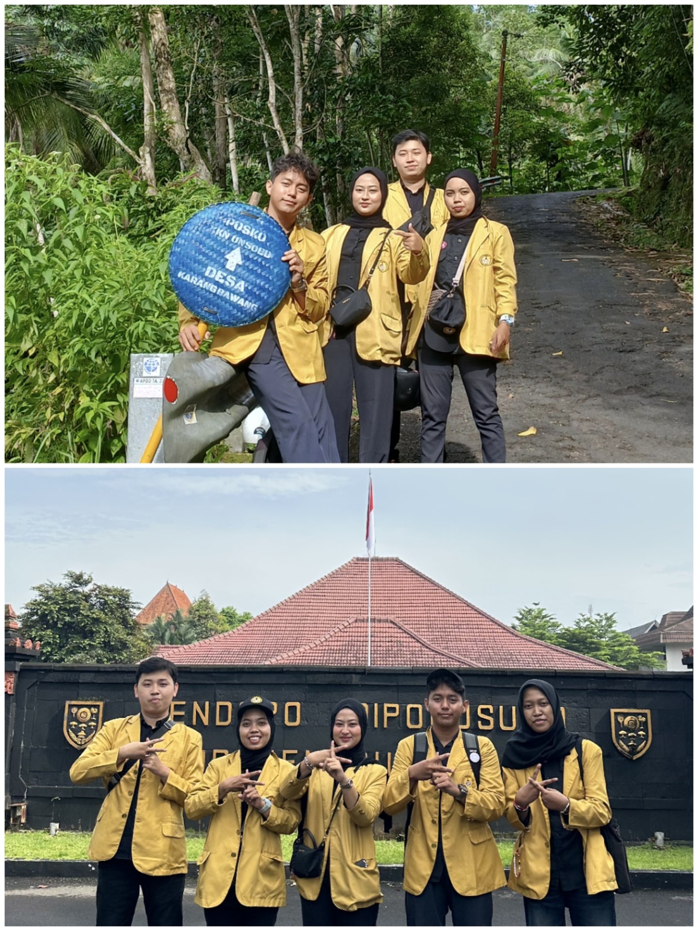 Upacara Penerimaan dan Pemasangan petunjuk arah posko