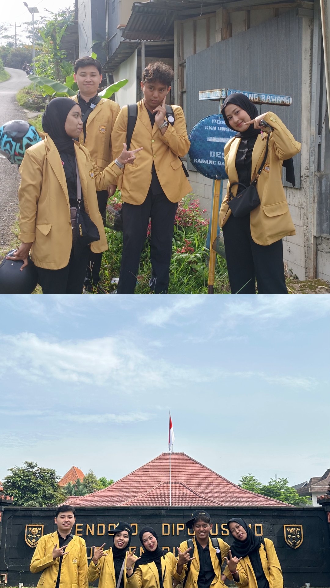 Penerimaan Mahasiswa KKN di Purbalingga,Pemasangan Alat Penunjuk Arah Ke Posko