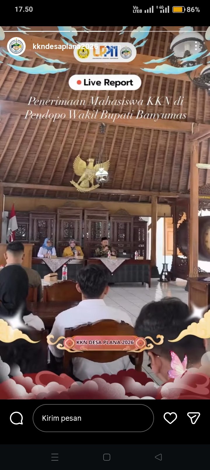 Hari pertama Roma penerimaan mahasiswa Banyumas