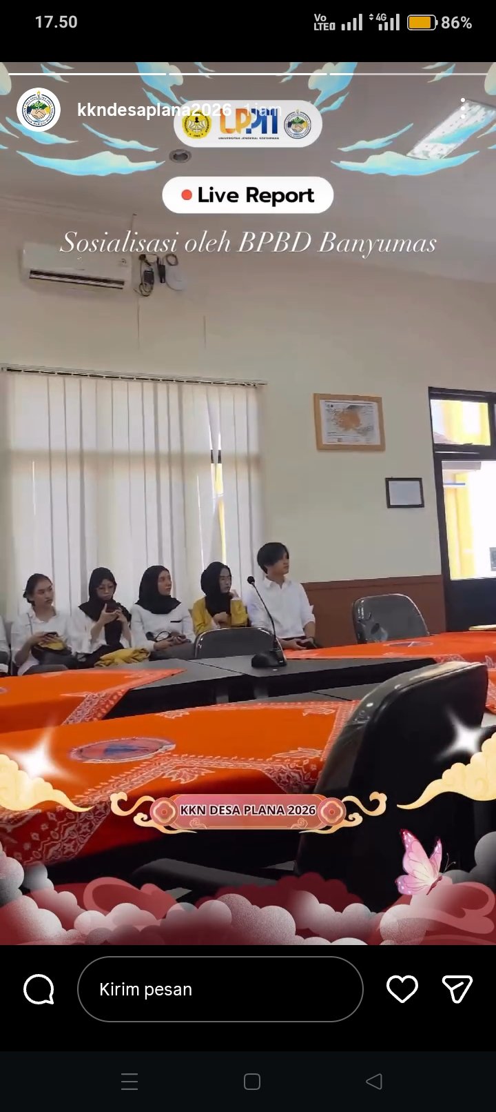 Hari pertama Roma sosialisasi materi bpbd