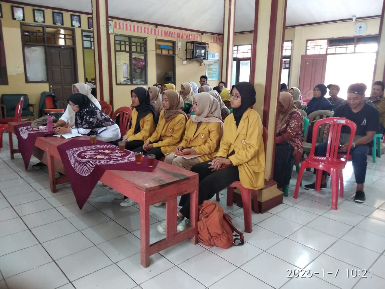 Zoom Panen Raya & Pengumuman Swasembada Pangan, serta pemasangan banner posko KKN