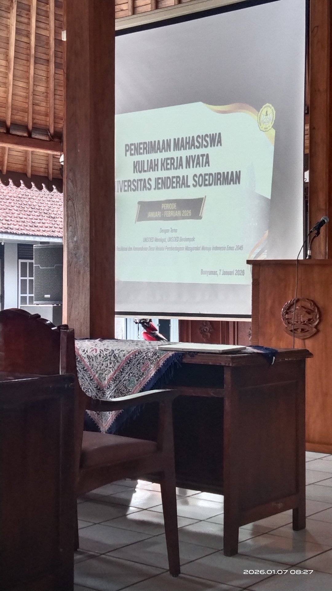 Kegiatan pembukaan mahasiswa Kuliah Kerja Nyata Banyumas