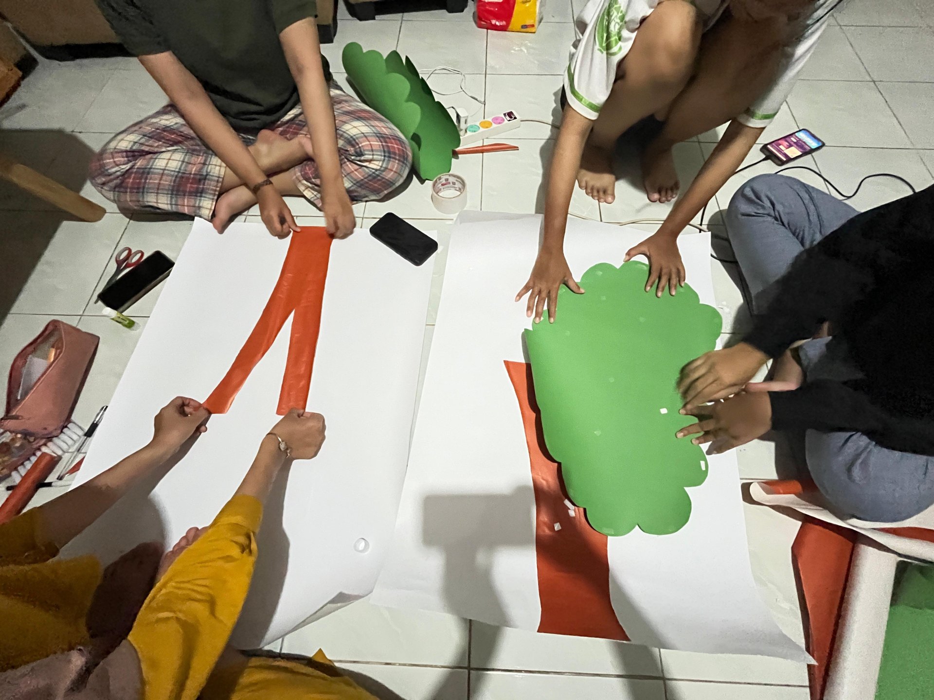 Persiapan pembuatan pohon kebaikan