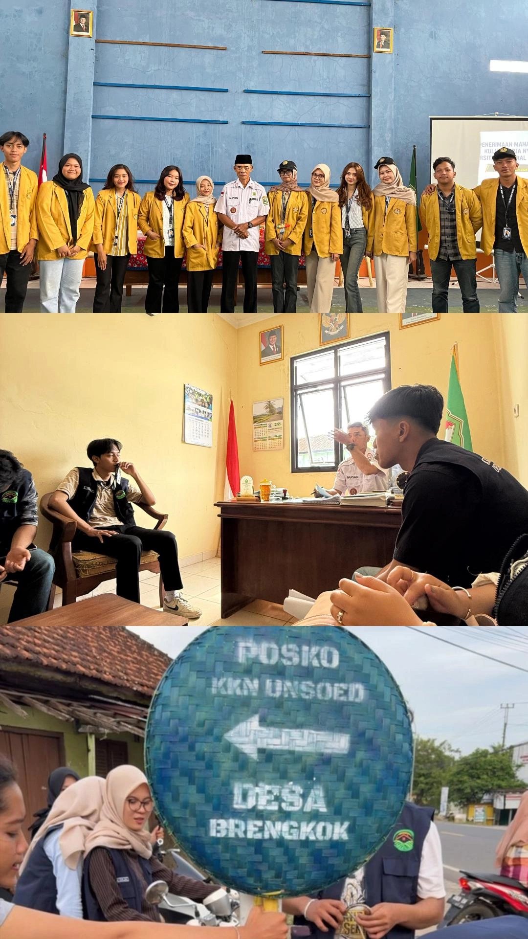 Penerimaan Mahasiswa KKN Unsoed Hari Pertama di Desa Brengkok