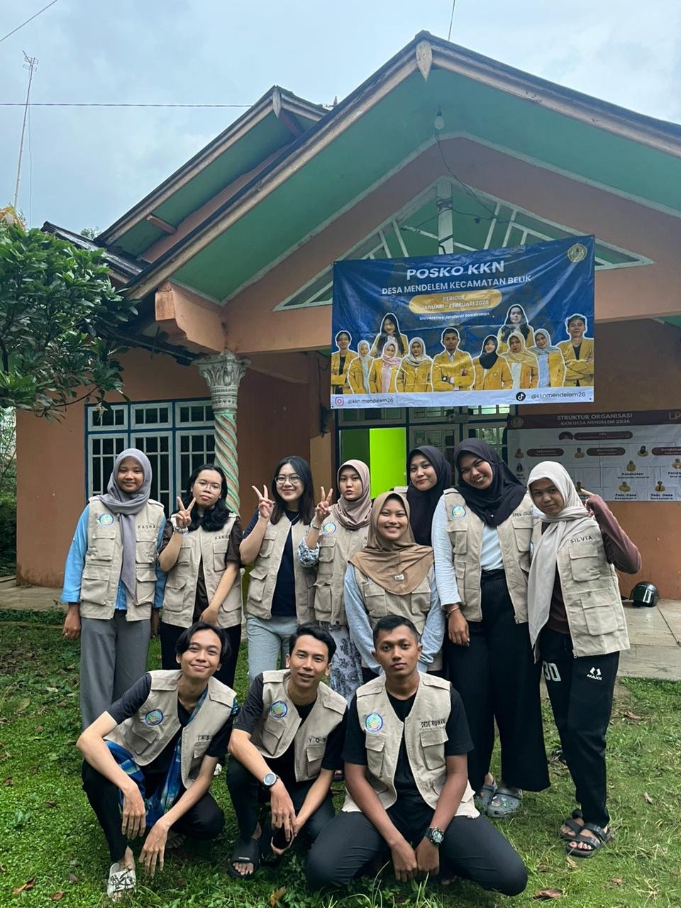 Hari kedua KKN. penerimaan mahasiswa KKN di kecamatan belik