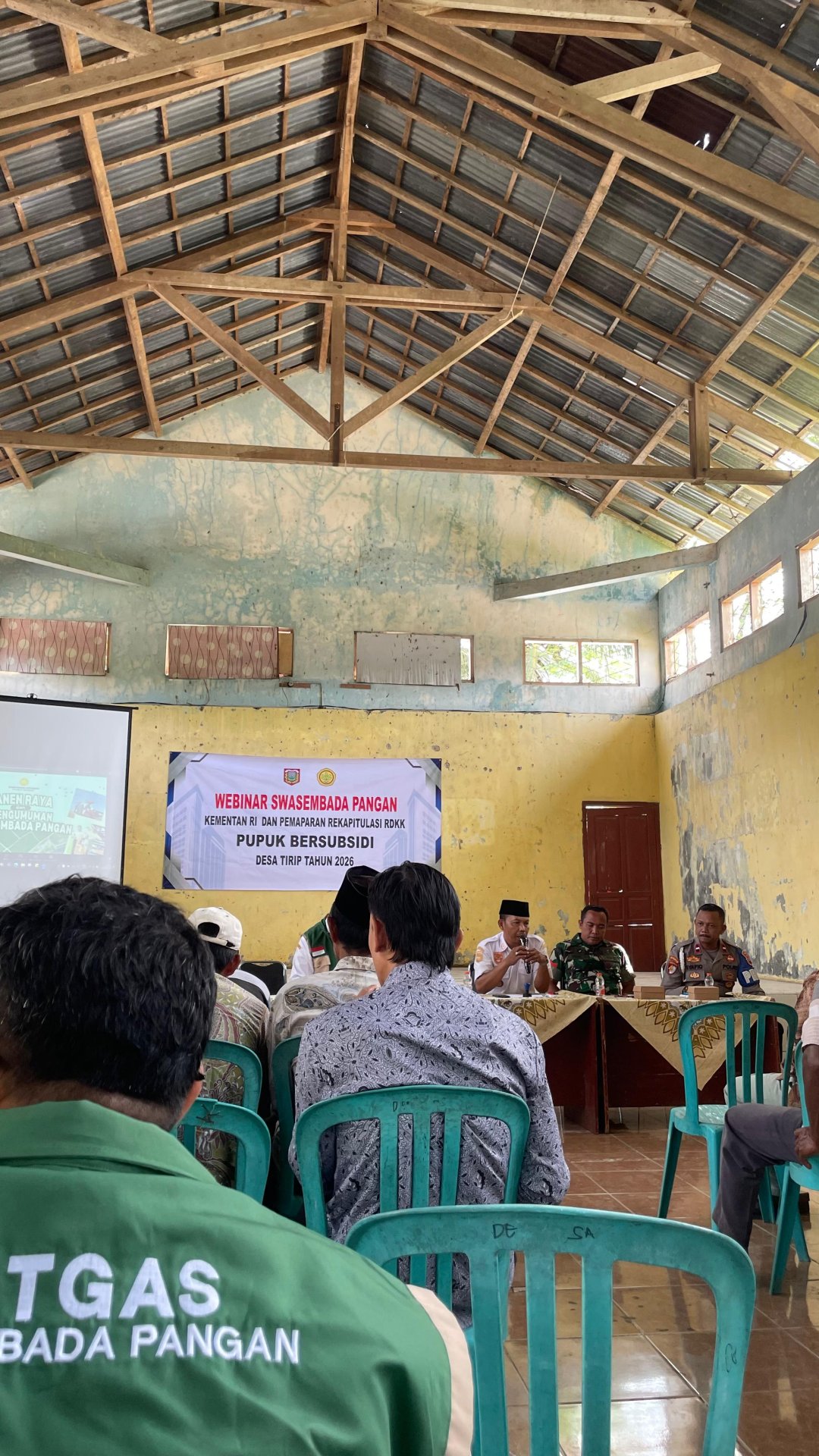 Partisipasi dalam Webinar Swasembada Pangan dan Pemaparan Rekapitulasi RDKK Pupuk Bersubsidi Desa Tirip Tahun 2026.