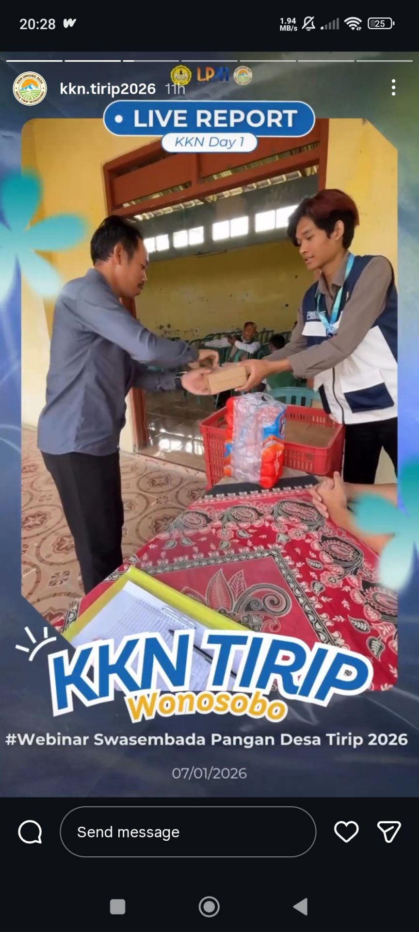 Membantu webinar swasembada pangan desa tirip