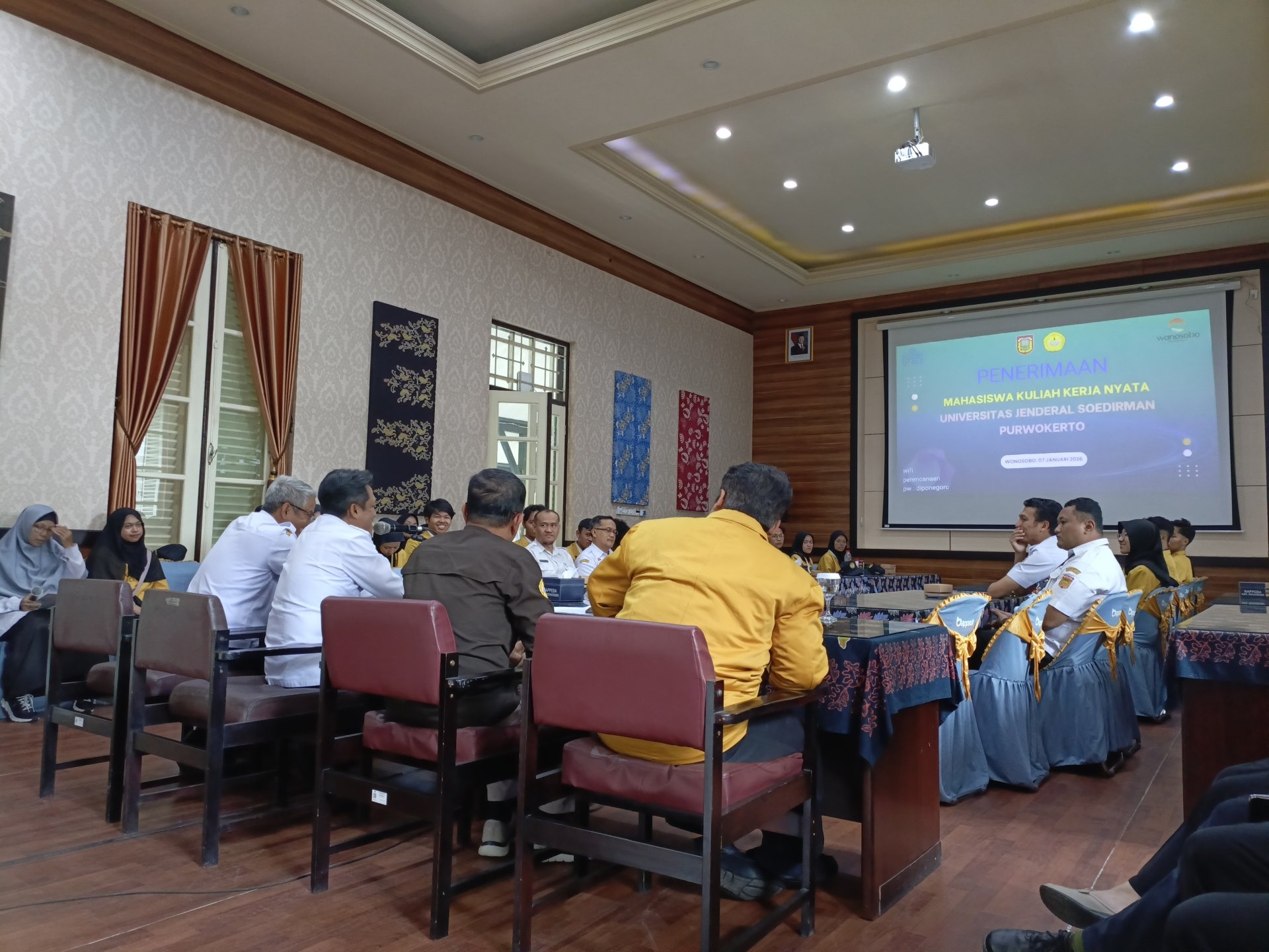 Penerimaan Mahasiswa KKN Unsoed di Kabupaten Wonsobo