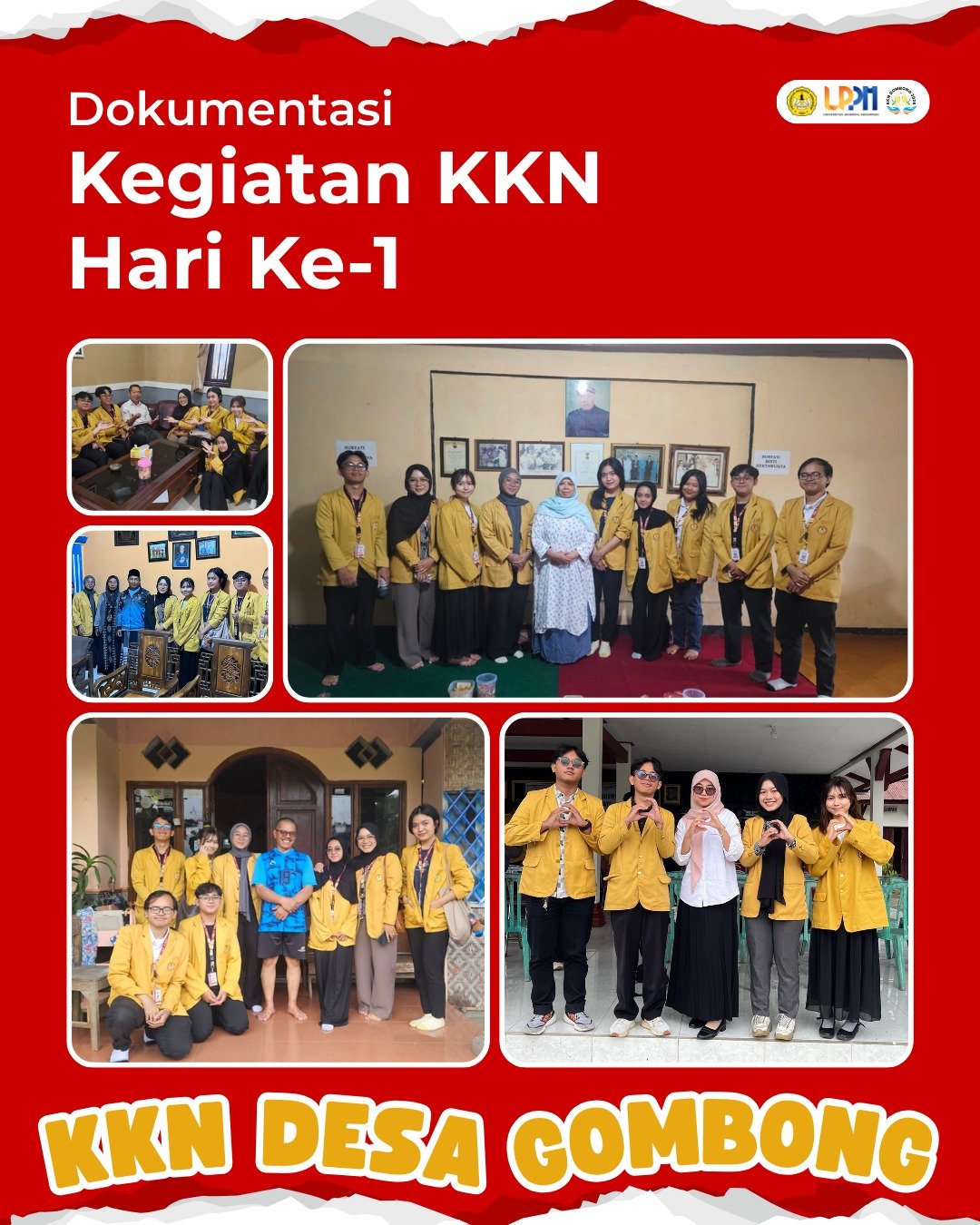 Penerimaan Mahasiswa KKN dan Kunjungan Aparatur Desa Gombong Kecamatan Belik Kabupaten Pemalang