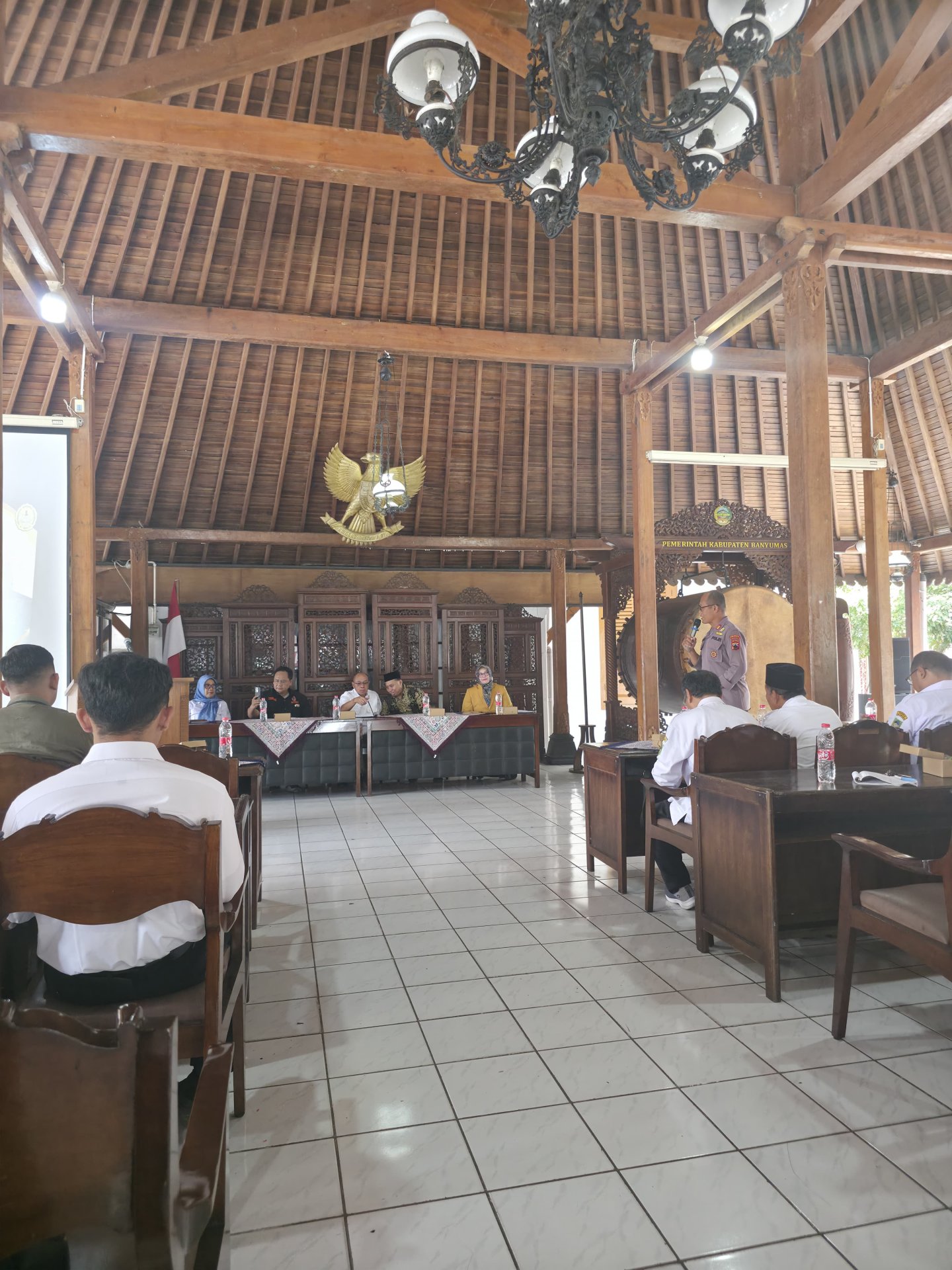 Upacara Penerimaan Mahasiswa KKN di Banyumas dan sosialisasi oleh BPBD