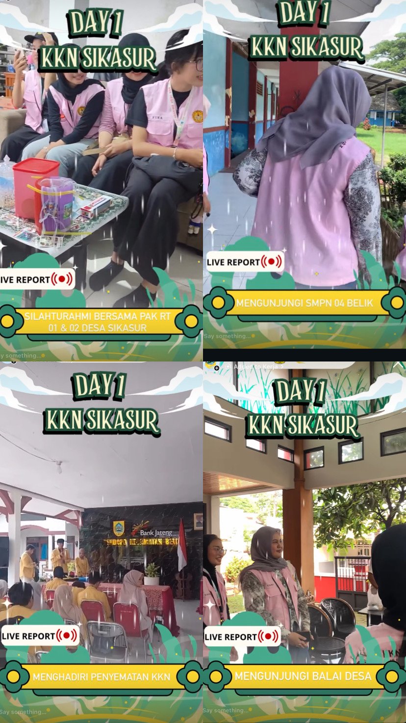 Hari Pertama KKN, SILATURAHMI KE TEMPAT KETUA RT 01 DAN KETUA RT 02, BERKUNJUNG KE BALAI DESA SIKASUR