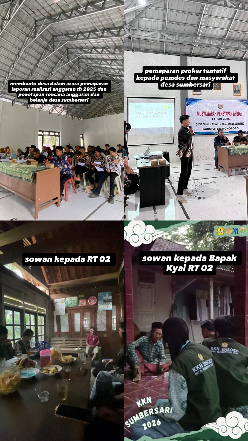 KKN Sumbersari, Kec.Wadaslintang, Kab.Wonosobo - 08 Januari 2026