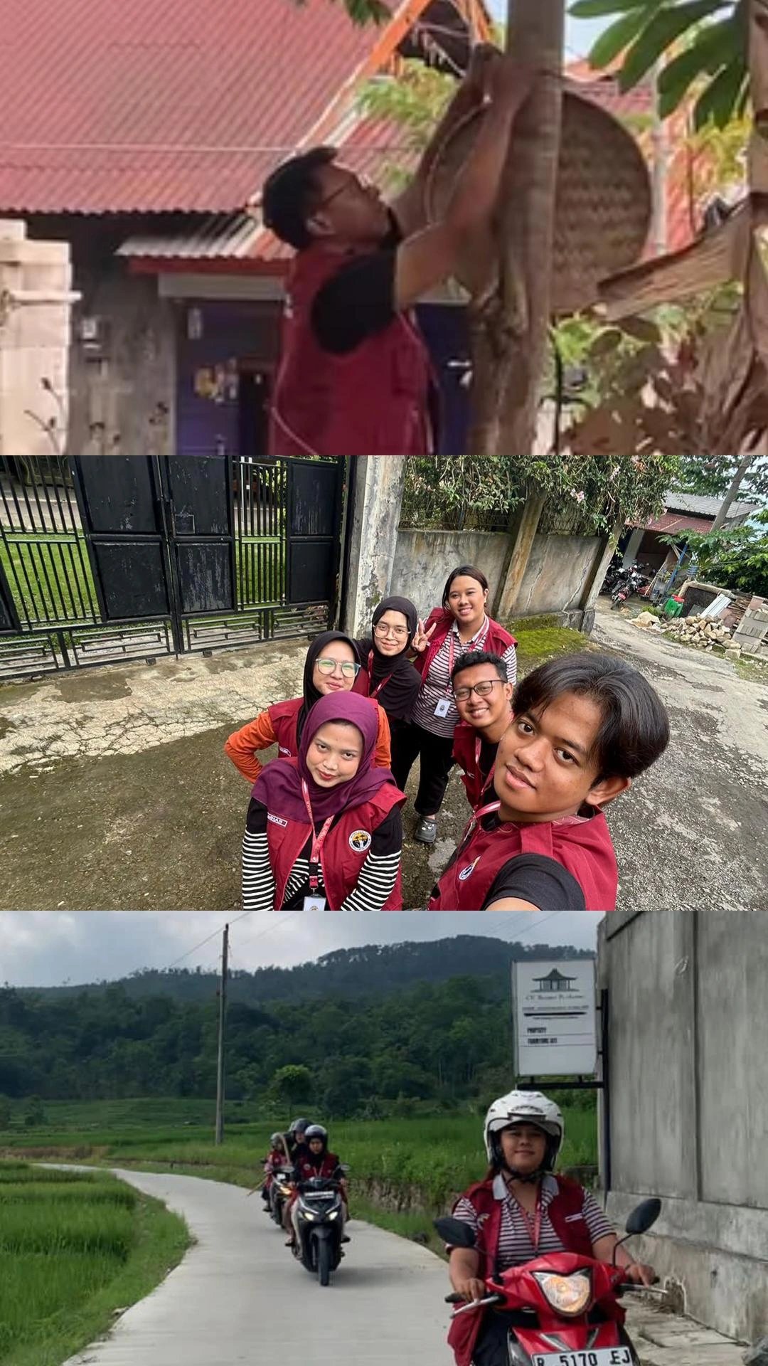 Pemasangan Petunjuk Arah Posko dan Kunjungan ke Dusun Barong