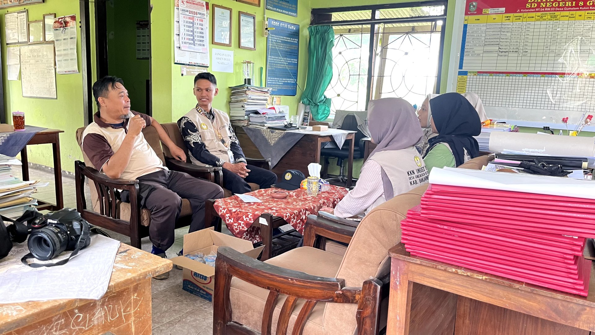 KKN DESA GUMELEM KULON MELAKUKAN KUNJUNGAN KE SD 1, SD 4, SD 8 GUMELEM KULON GUNA MENGURUS PERIZINAN SOSIALISASI BULYING