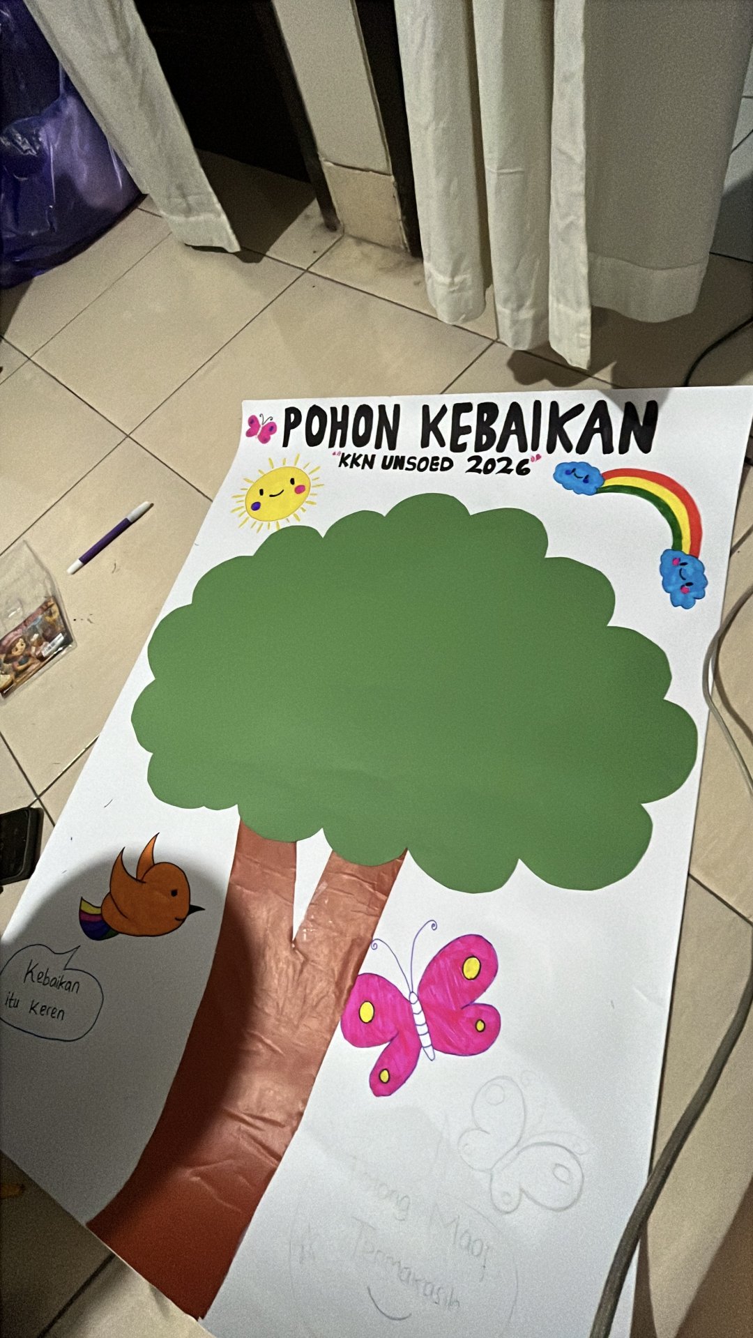Pembuatan Pohon Kebaikan Divisi Pendidikan