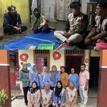 Kegiatan Posyandu Pos 3, Bermain Volly dengan remaja klinting dan Sowan dengan ketua RT 10