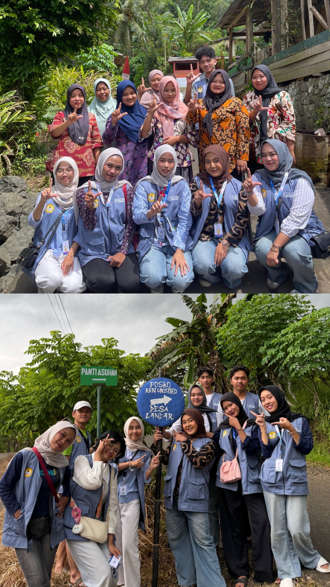 Mahasiswa KKN Unsoed Desa Lancar Melakukan Pendampingan Posyandu dan Pemasangan Tampah Penunjuk Arah Posko