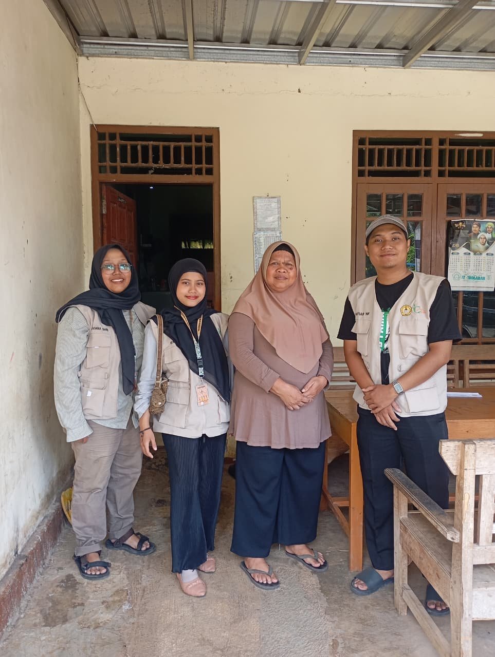 Berkoordinasi dengan bu ketua pkk desa Tanggeran