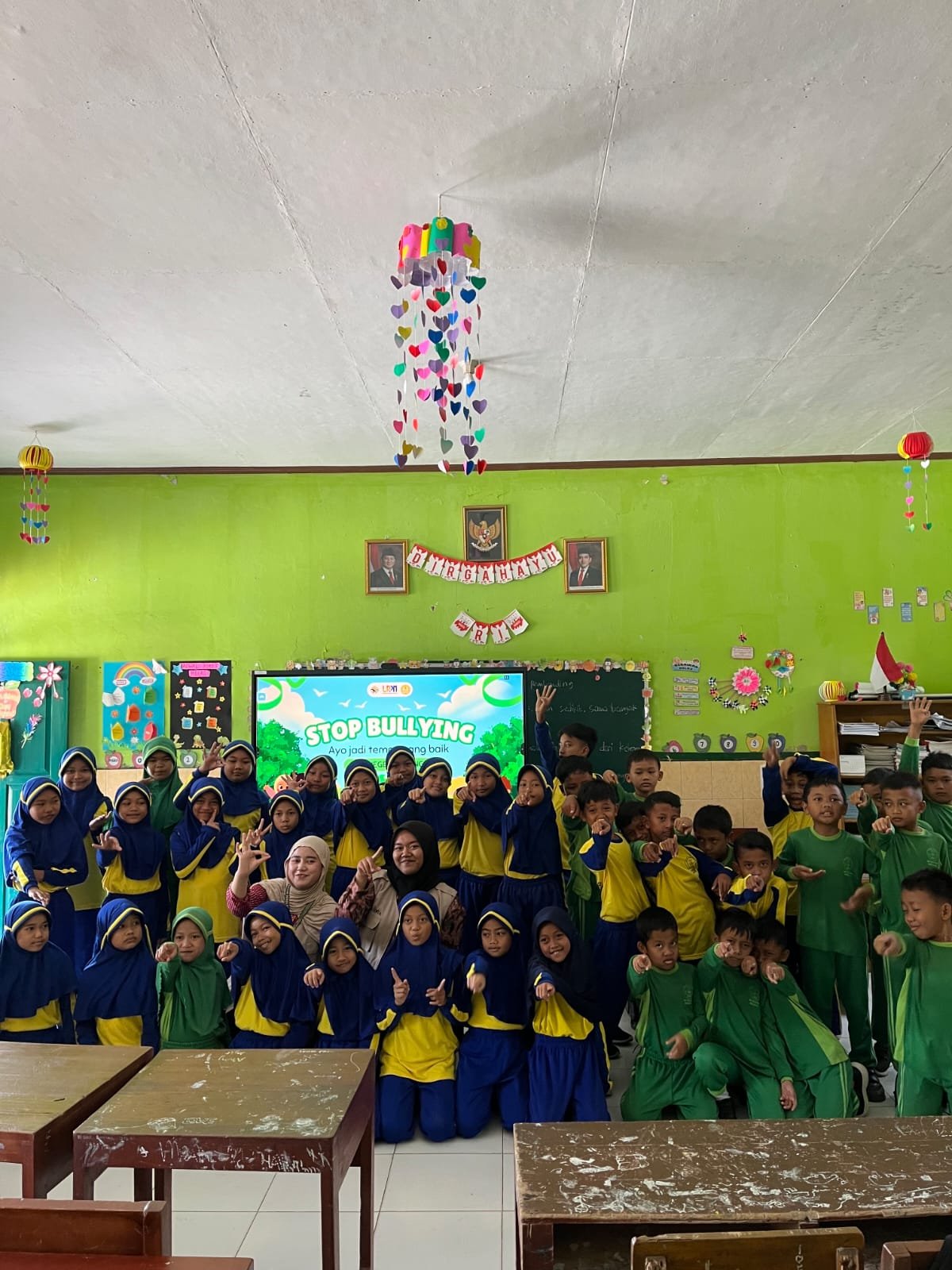Sosialisasi Anti Bullying dan Cuci Tangan Bersama