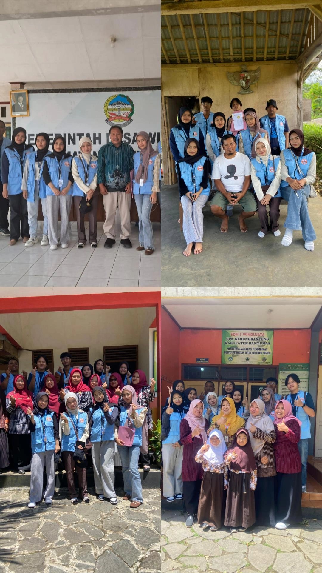 kamis, 8 januari 2026. kunjungan ke tokoh masyarakat, balai desa dan sd di desa windujaya