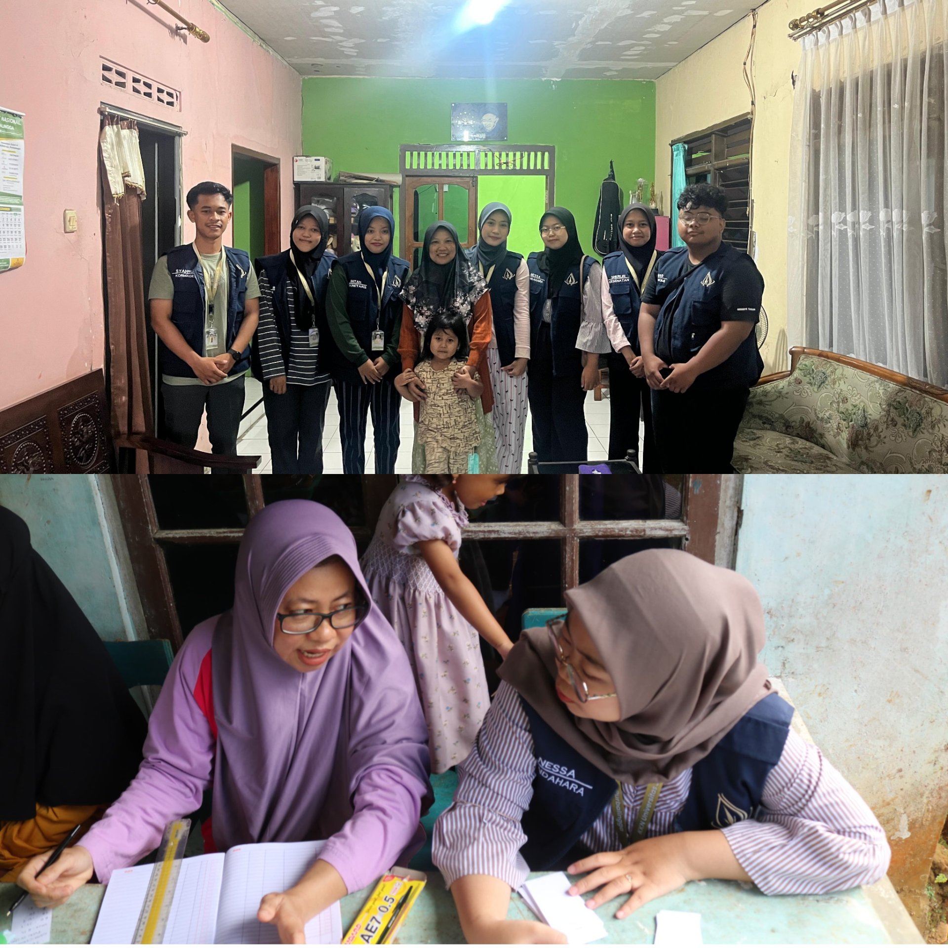 Pendampingan posyandu dan sowan ke rumah guru TK Pertiwi 1 Bantarbarang