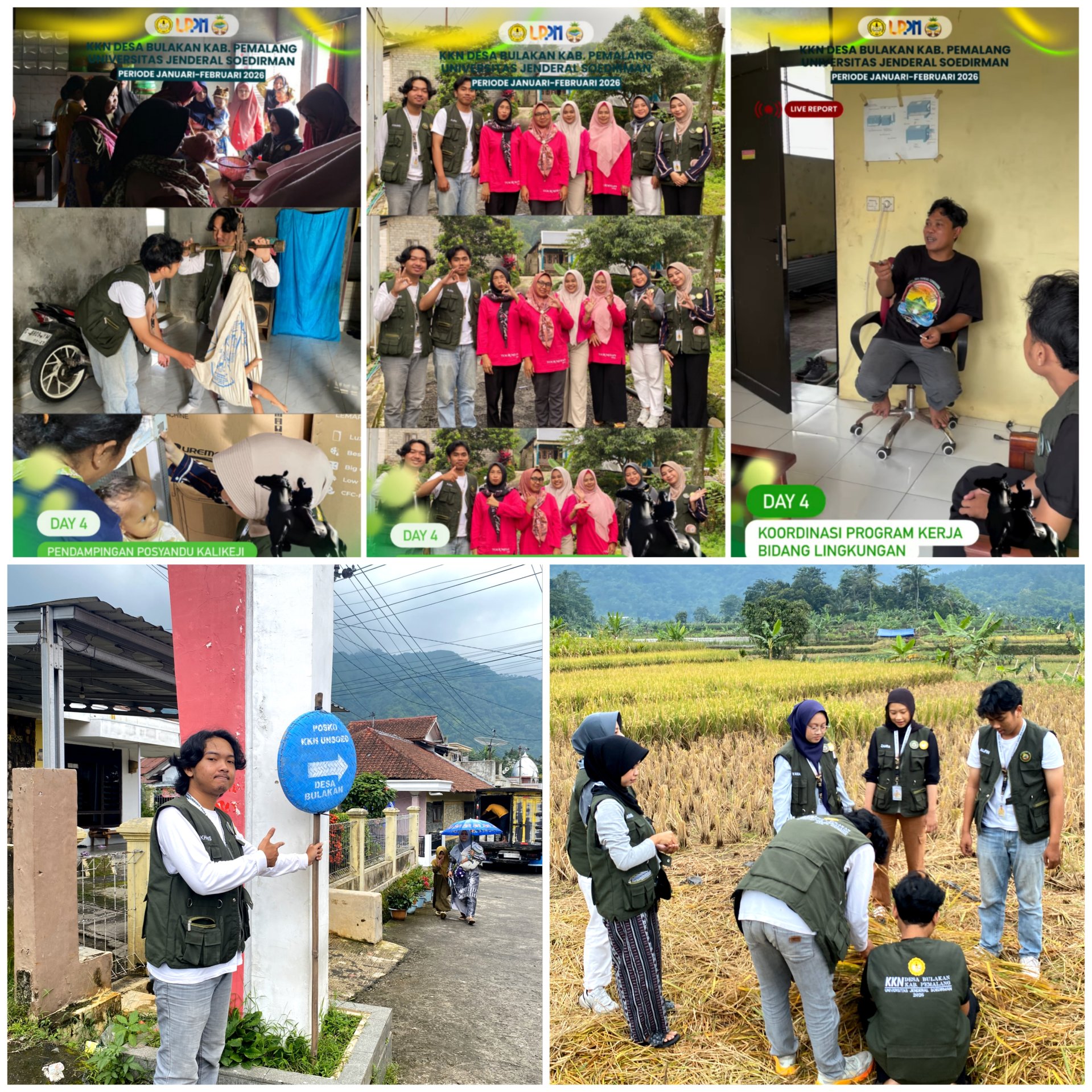 Mahasiswa KKN Desa Bulakan Aktif Dukung Posyandu dan Persiapan Program Lingkungan