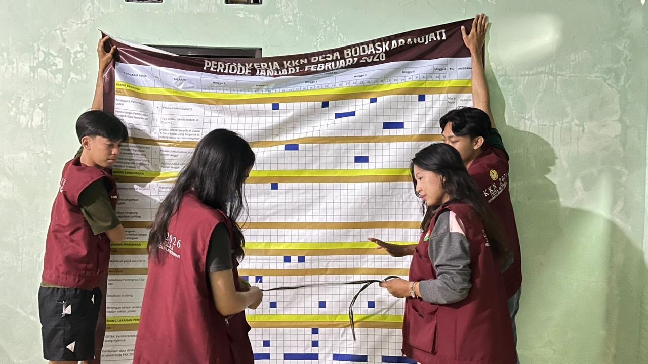 Pemasangan Banner Matriks Program Kerja