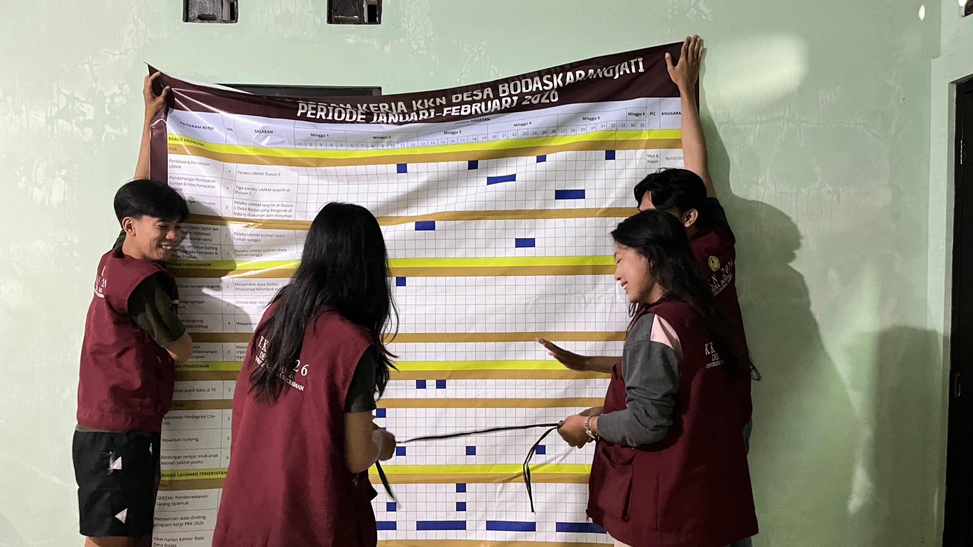 Pemasangan Matriks di Balai Desa Bodas