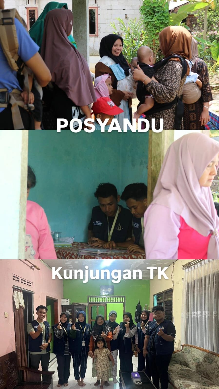 kegiatan program kerja posyandu dan mengunjungi TK Pertiwi 1