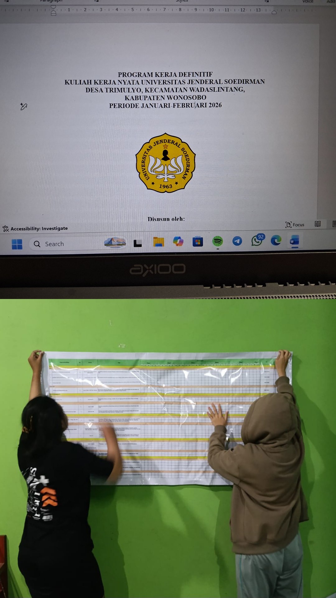 Kunjungan ke Ponpes dan Pemasangan Banner