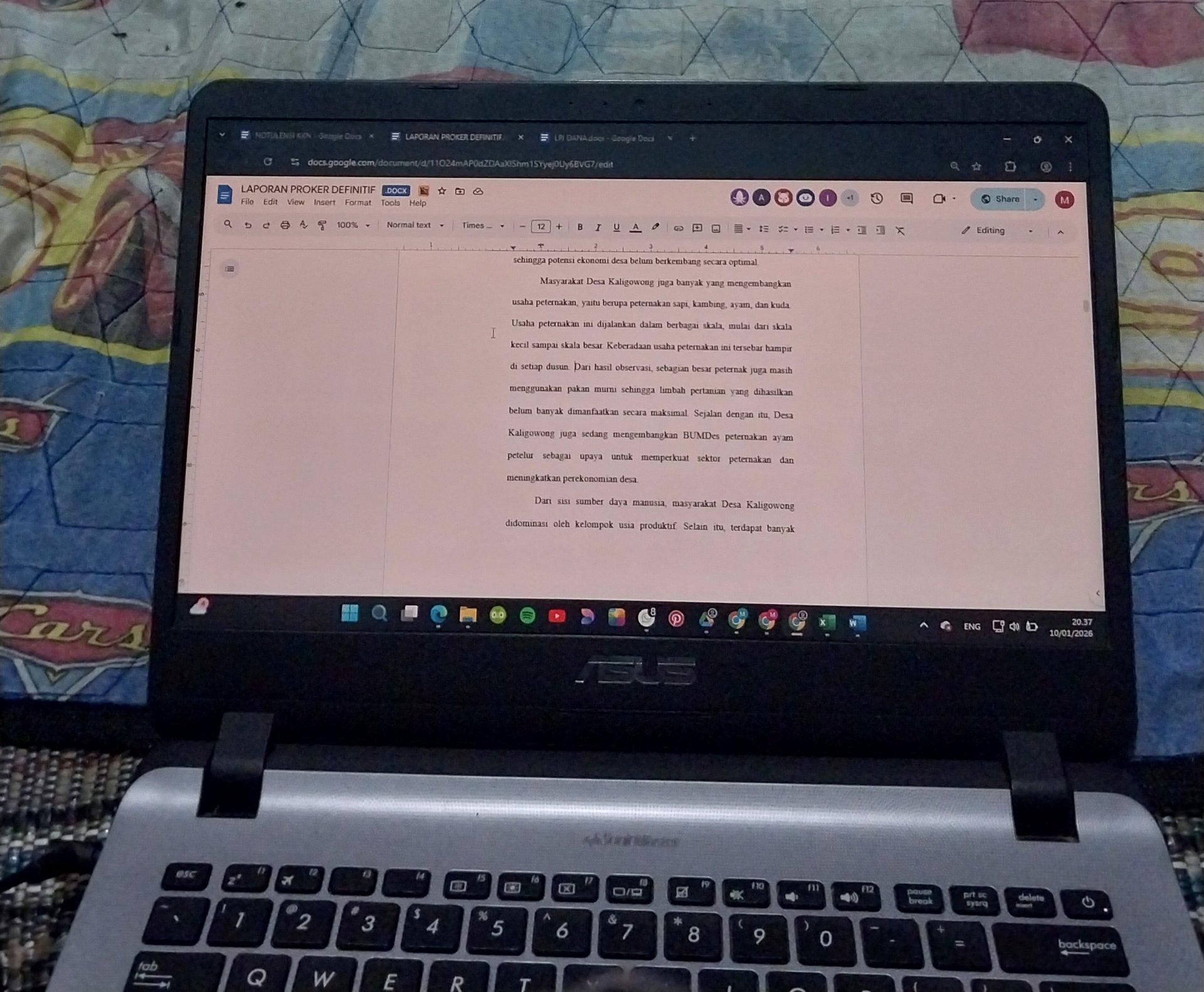 Penyusunan Laporan Program Kerja Definitif Desa Kaligowong Kecamatan Wadaslintang Kabupaten Wonosobo