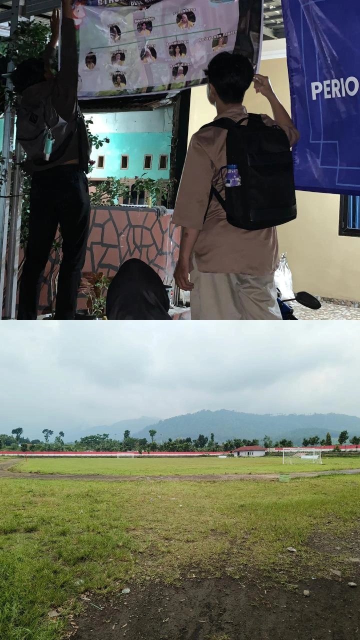 Pemasangan Banner dan Survey Stadion