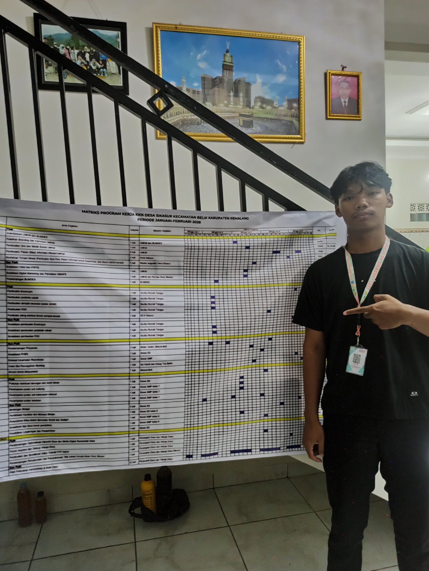 Pemasangan banner matriks