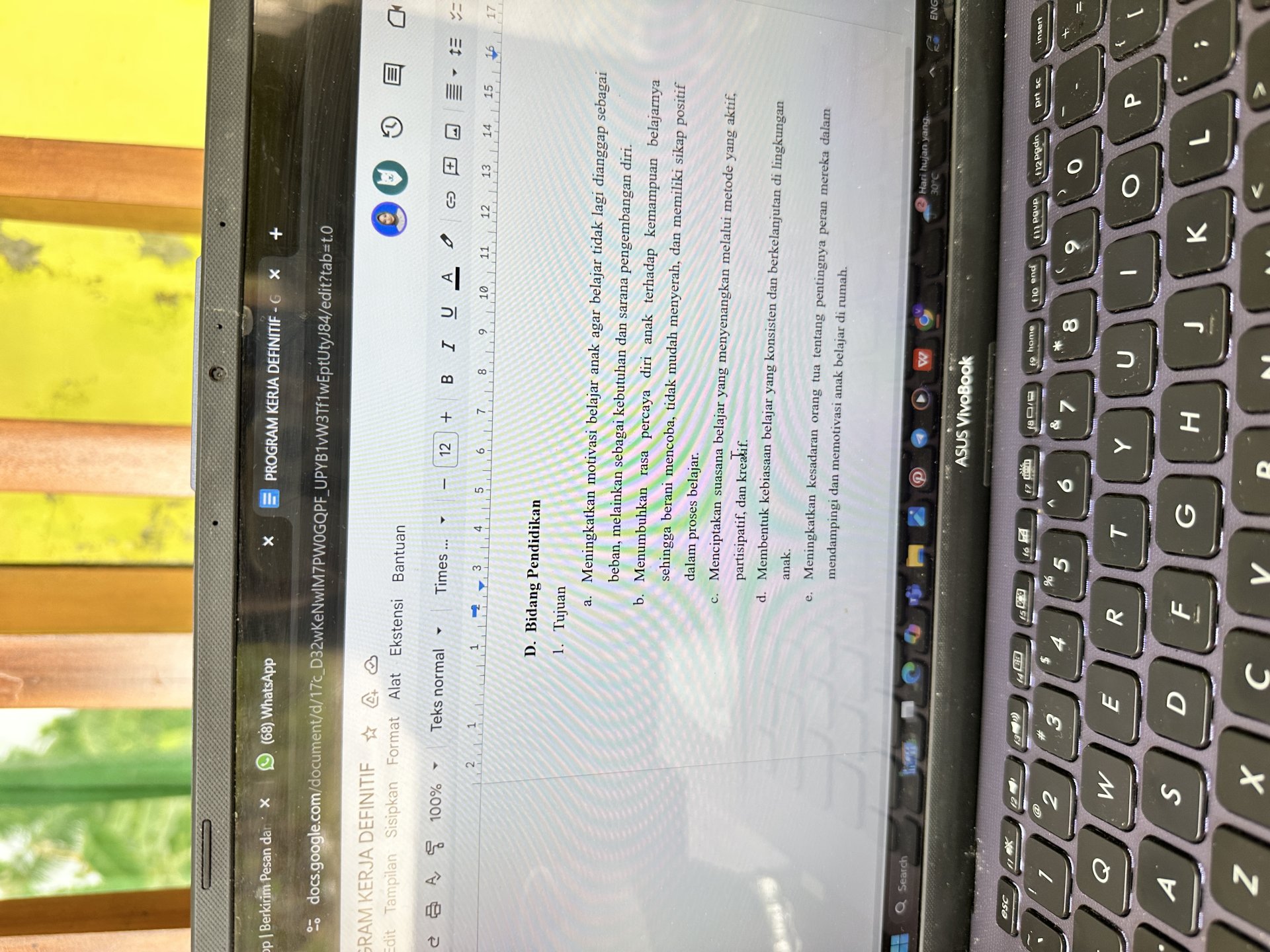 Menyusun Program Kerja Definitif