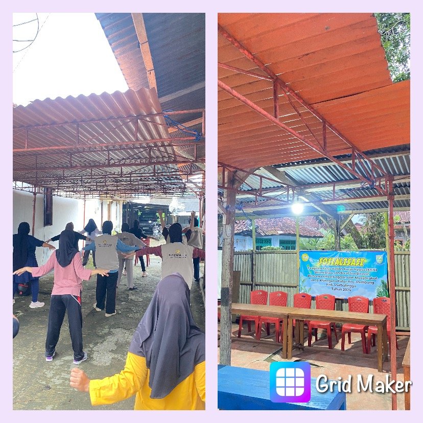 Kegiatan Senam dan Sosialisasi/Perkenalan Mahasiswa, Dusun 3 Wanogara Kulon