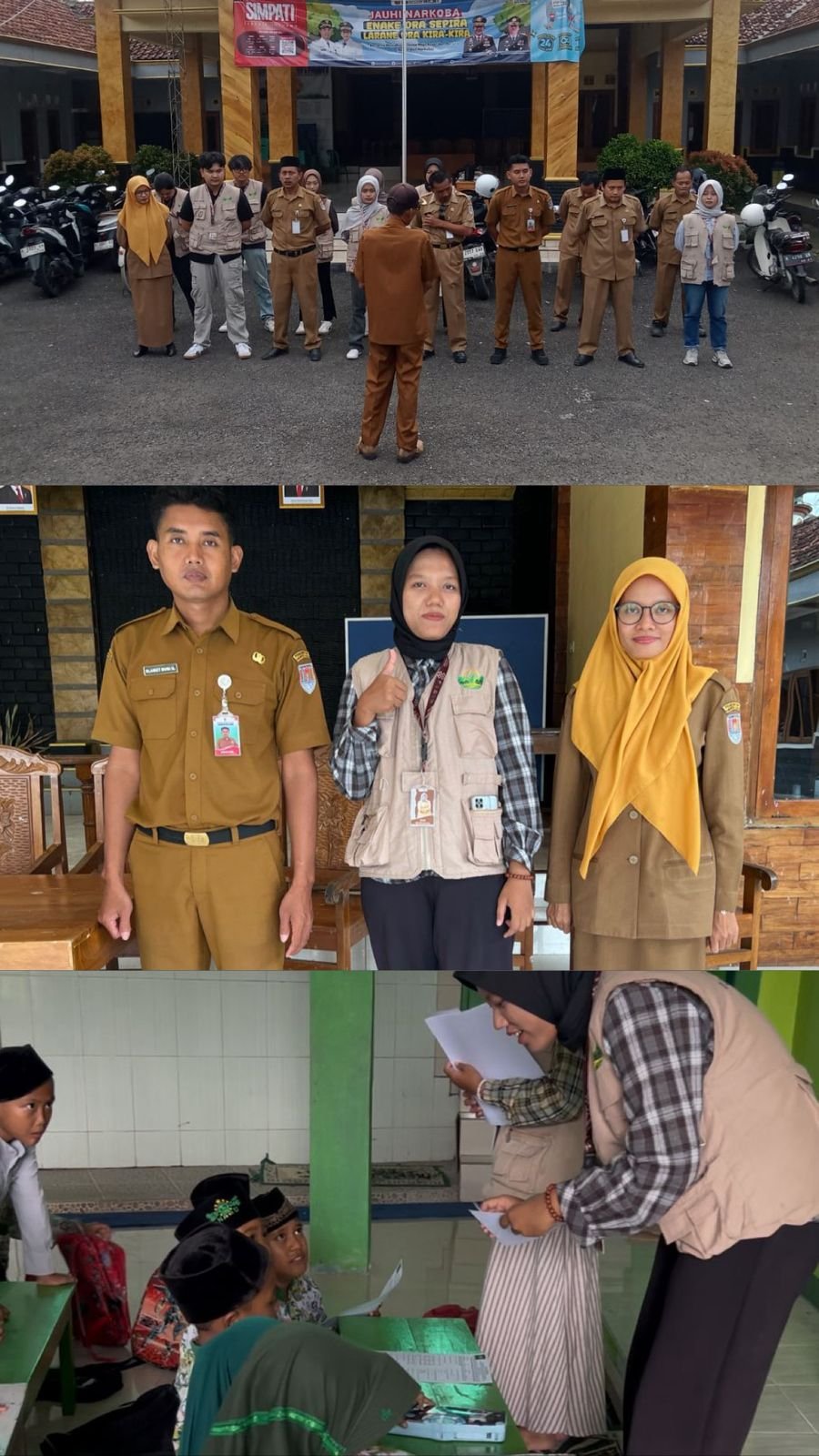 Day 6 mengikuti rutinitas apel pagi hari Senin, piket Balaidesa, serta pendampingan TPQ Baiturrohman Dusun Kubangsari Desa Ciwuni