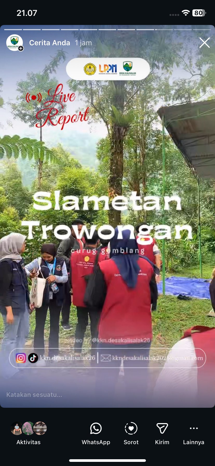 KKN DI DESA KALISALAK HARI KE 6