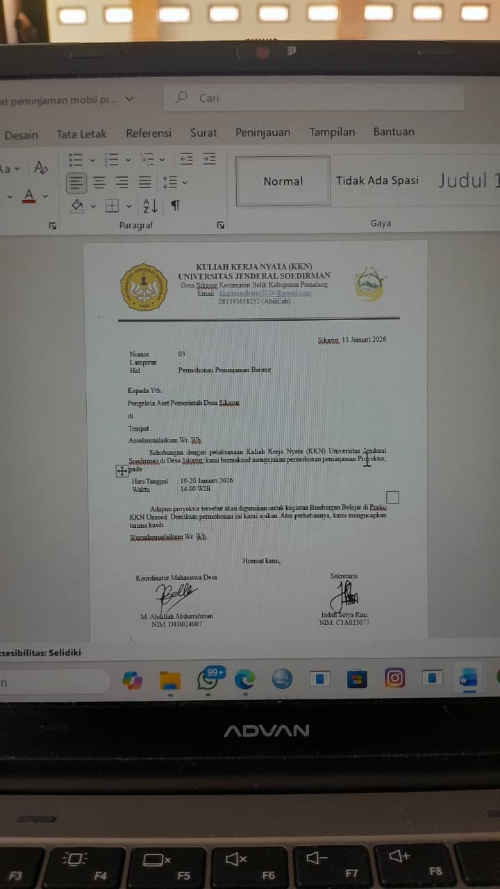 Membuat surat keluar