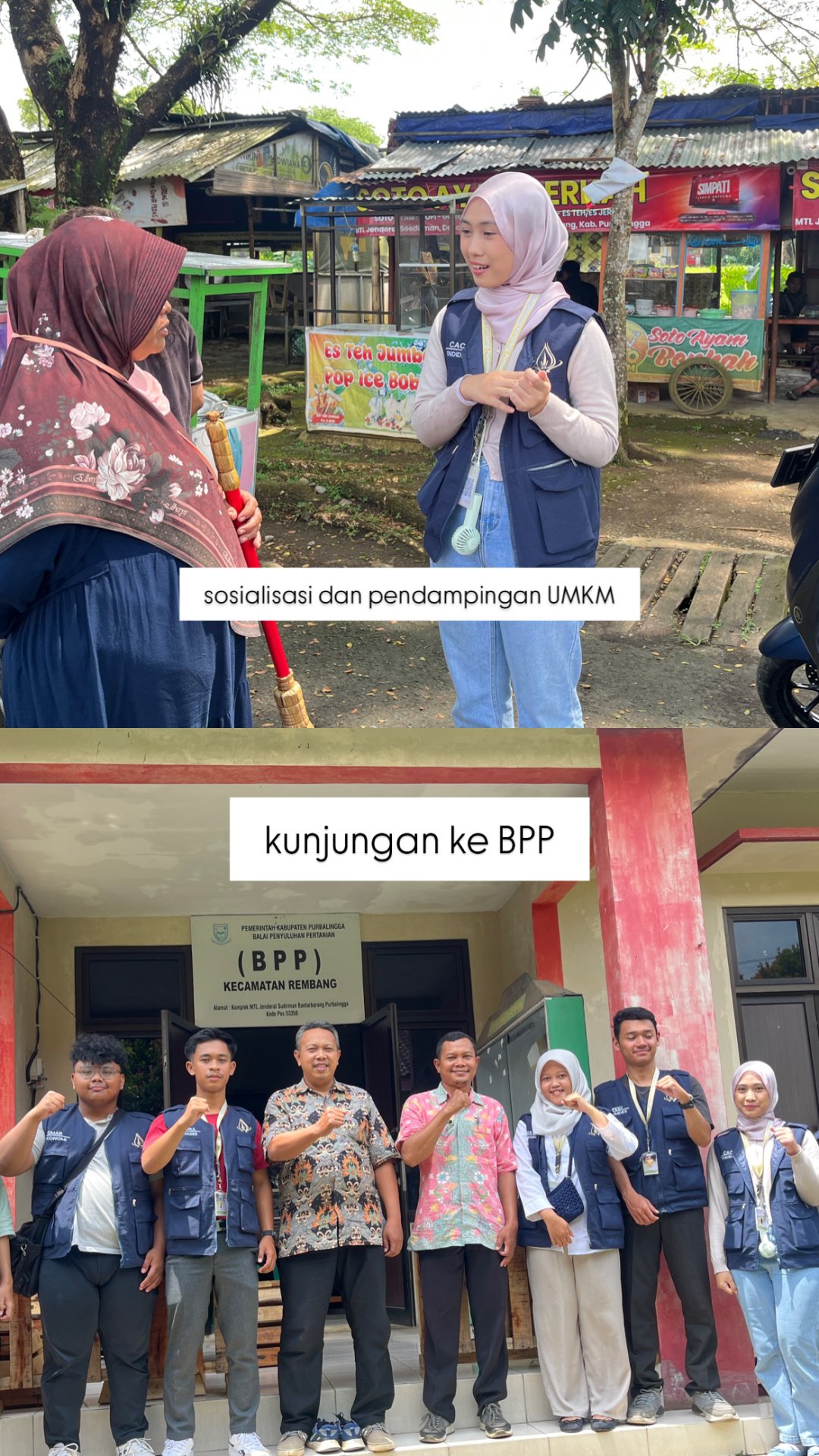 sosialisasi dan pendampingan beberapa UMKM dan kunjungan ke BPP