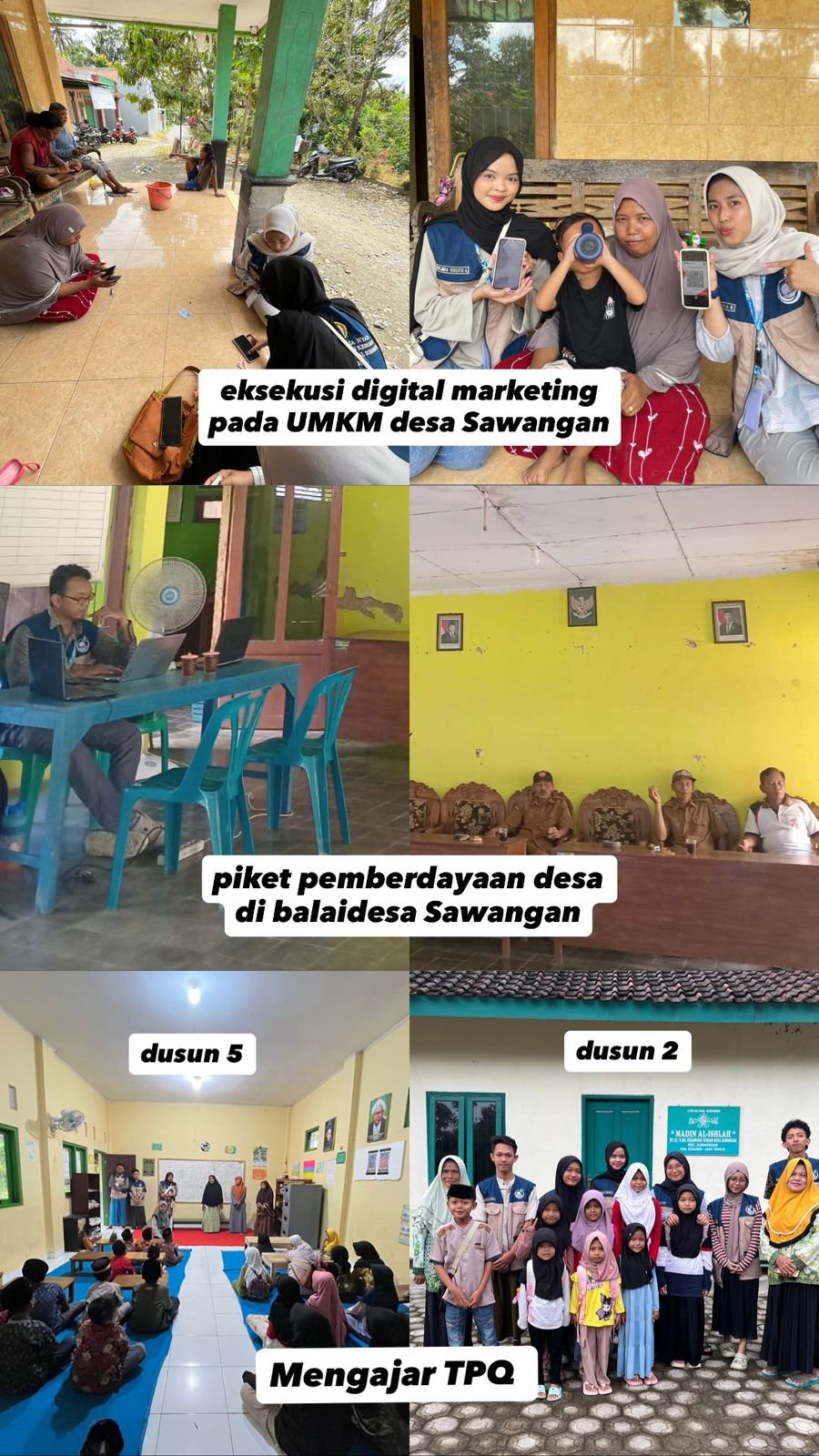 Kunjungan Balai Desa, UMKM, dan TPQ