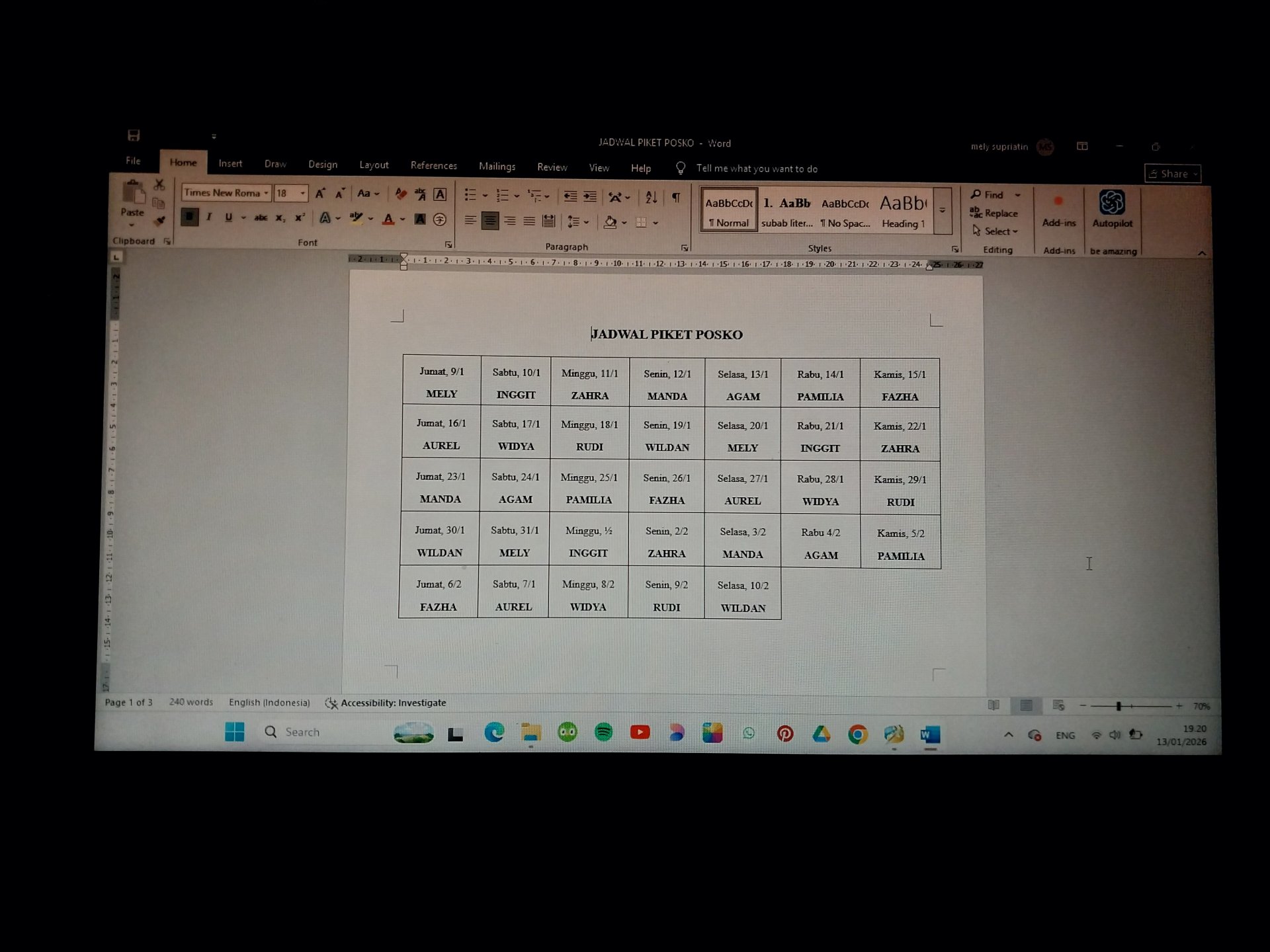 Hari Ketujuh KKN Di Desa Kaligowong, Kecamatan Wadaslintang, Kabupaten Wonosobo