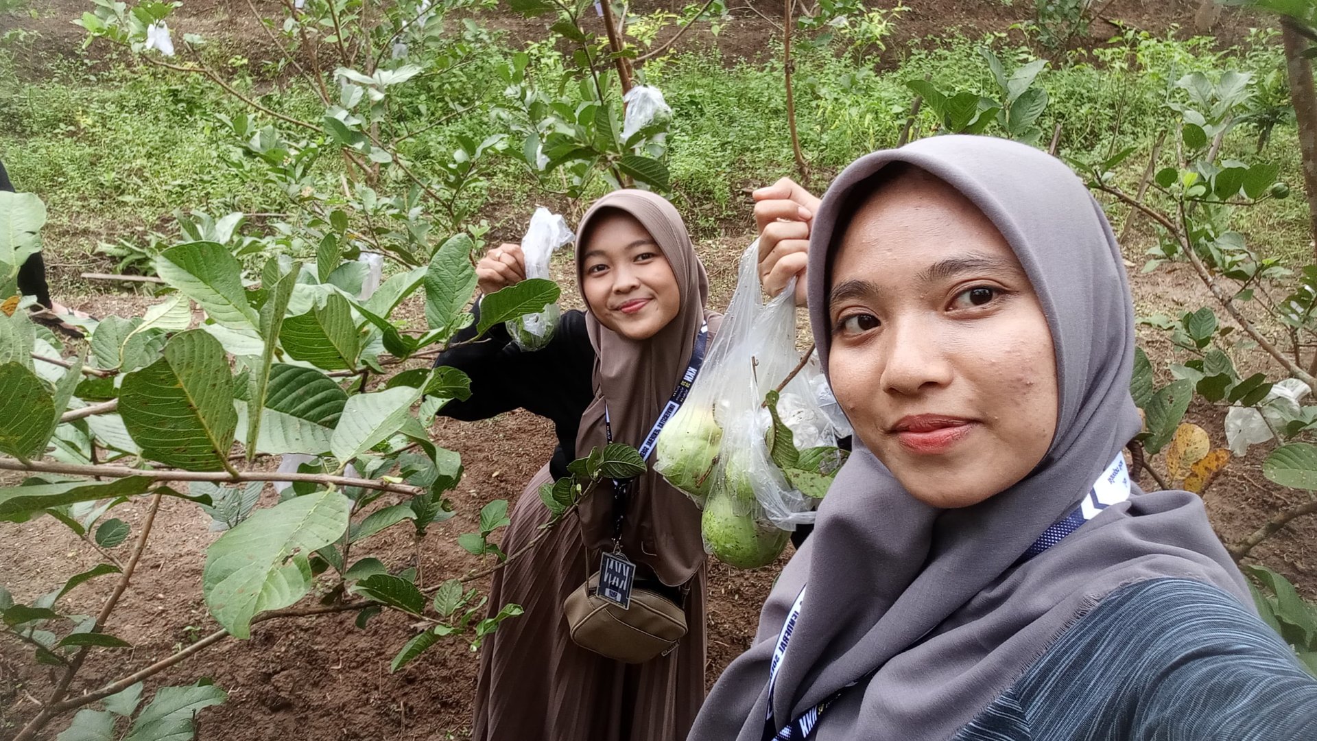Kunjungan ke kebun dan kolam milik warga