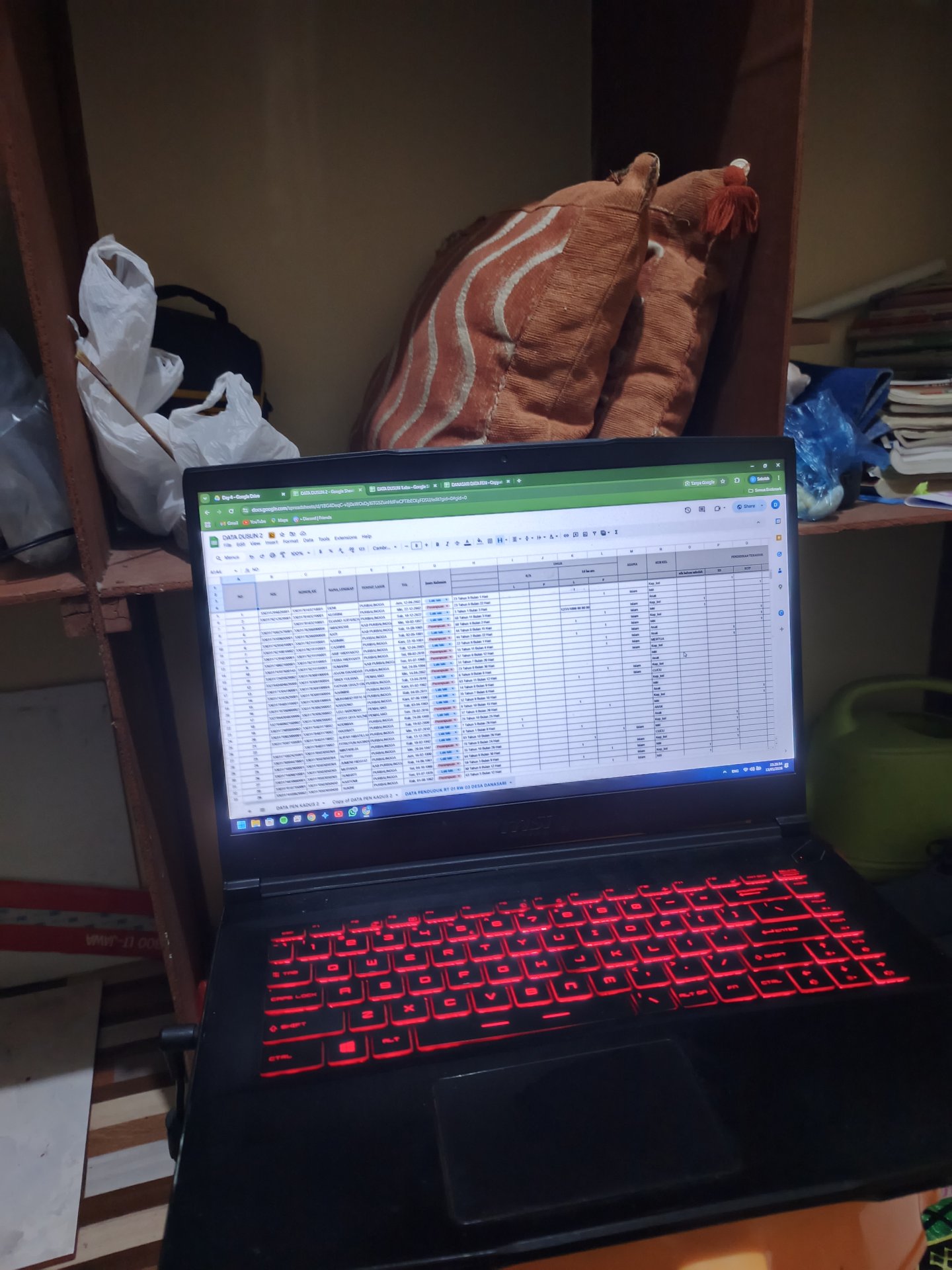 Merapikan data penduduk