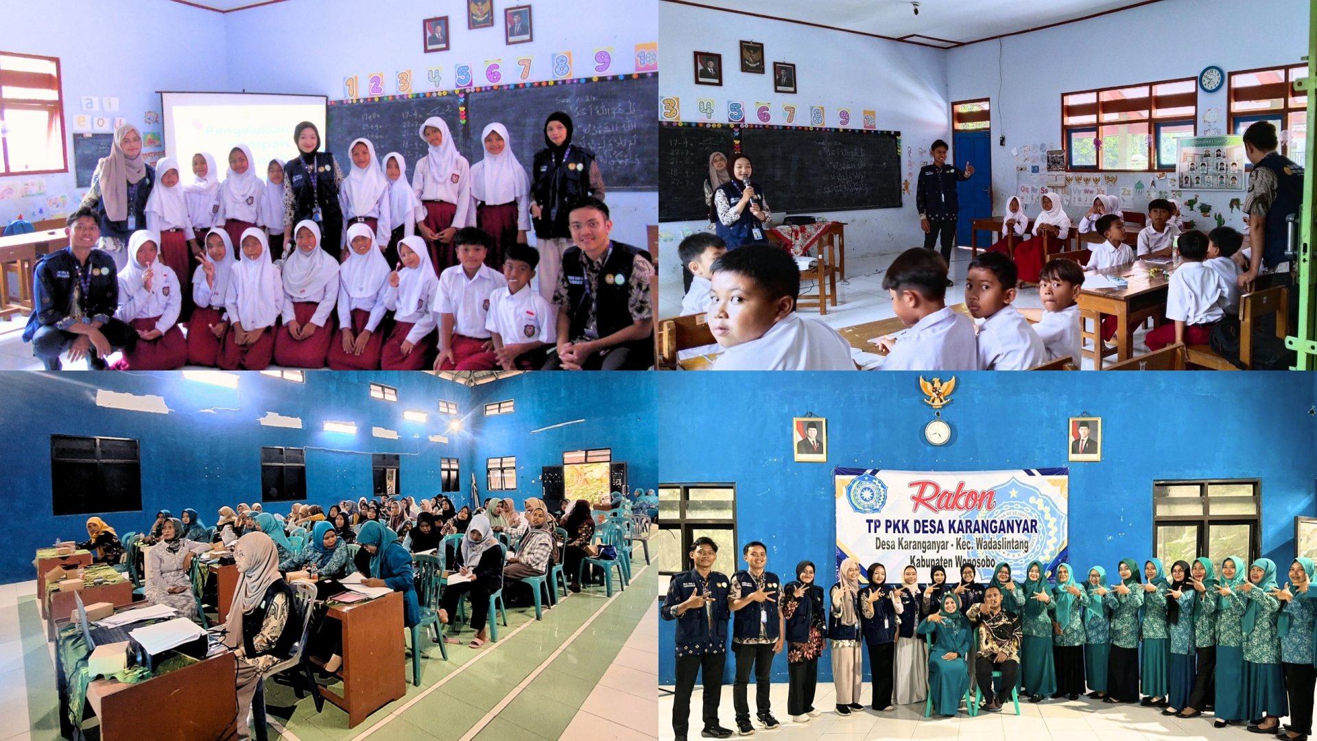 Kegiatan Hari Ketujuh KKN di Desa Karanganyar, Wadaslintang: Sosialisasi Pengelolaan Sampah 3R dan Kegiatan Bersama TP PKK