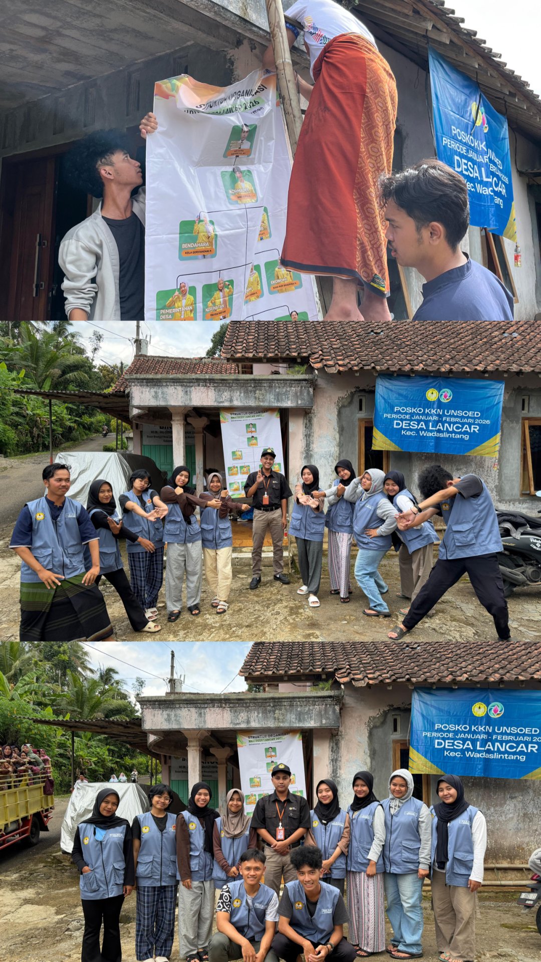 Day 8-Pemasangan banner dan kunjungan DPL ke Posko KKN