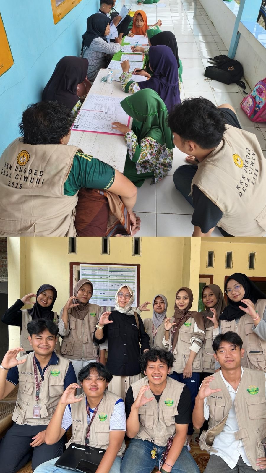 Day 8 kunjungan dpl ke posko kkn Desa Ciwuni dan Pendampingan TPQ Baiturrohman Dusun Kubangsari DesaCiwuni