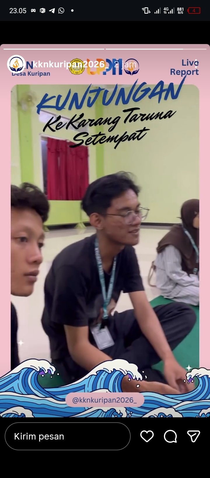 Koordinasi KKN Kuripan dengan Ashor untuk tabligh Akbar