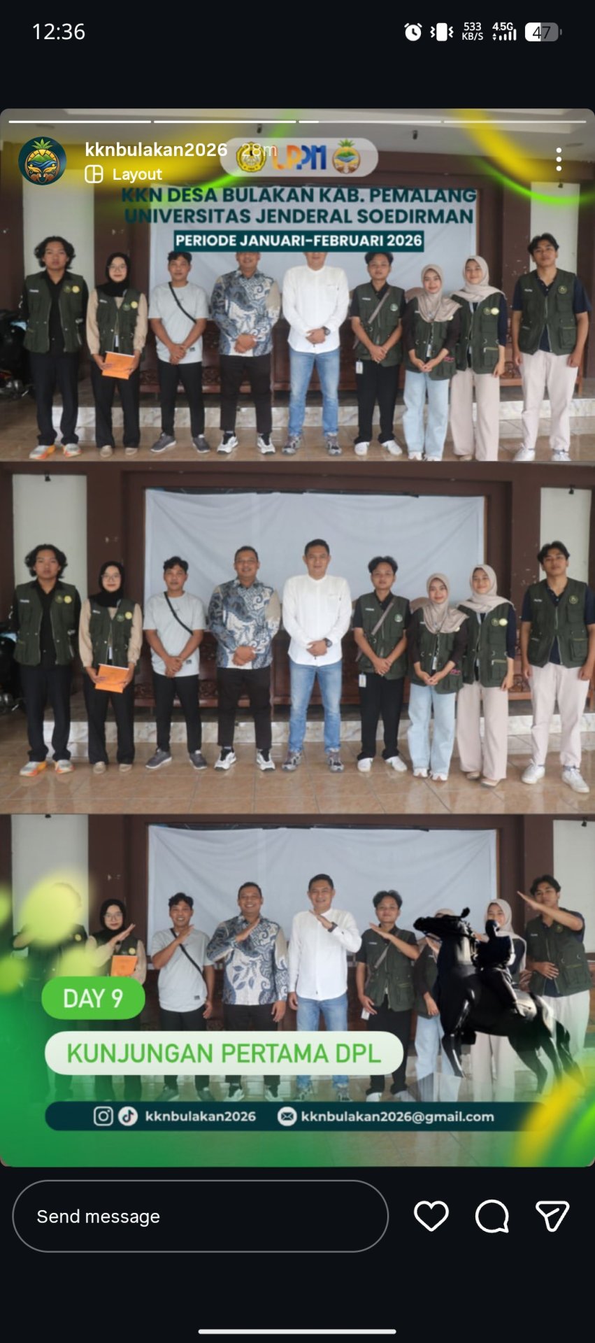 KKN HARI KE 9 Kedatangan DPL ke bulakan