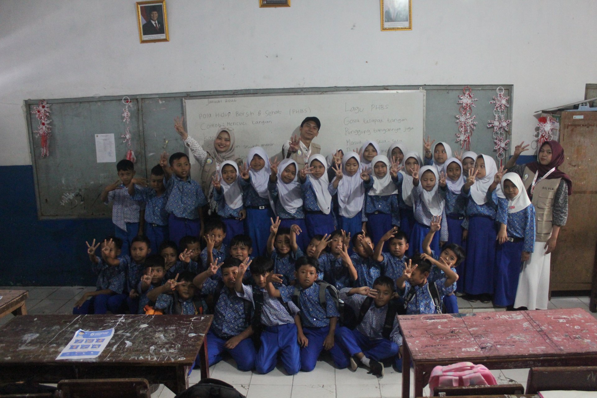 Hari Kesepuluh. Materi PHBS dan Sosialisasi Sampah di SDN 01 Mendelem, Posyandu Dukuh Karangmangu, dan Kunjungan DPL Serta Pengajian di RT 01 RW 08